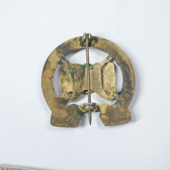 US Army 7th Infantry Pin Volens Et Potens Vintage Blue White Enamel Insignia - Picture 6 of 6